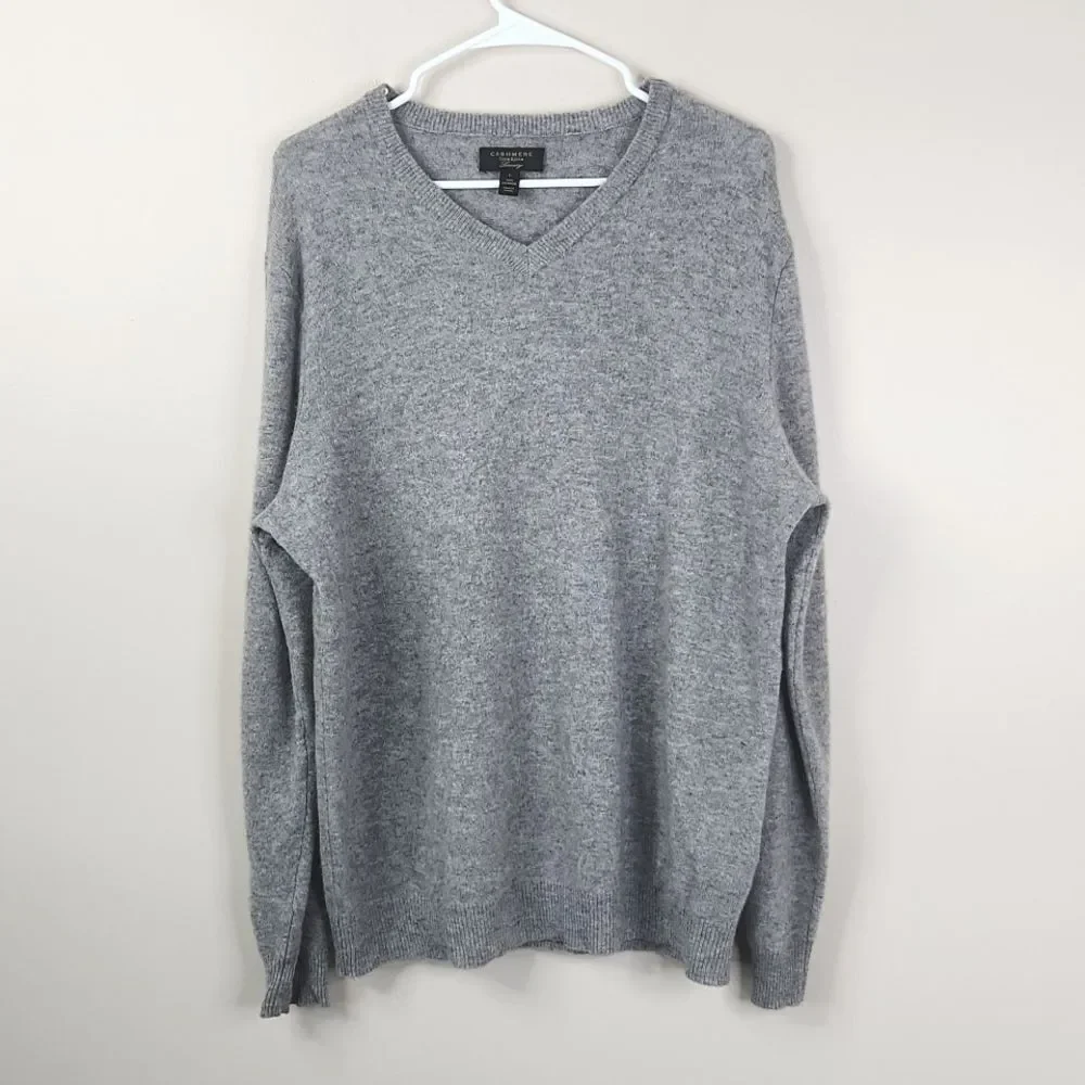 Club Room Luxury Mens 100% Fine Cashmere V-Neck Sweater Size Medium